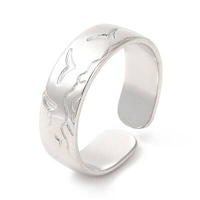 Non-Tarnish 201 Stainless Steel Open Cuff Ring