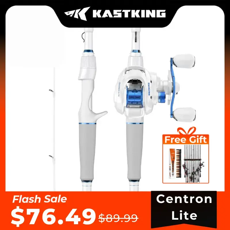 KastKing Centron Lite Casting Rod and Reel Combo, IM6 Graphite 2Pc Blanks, Stainless Steel Guides with Ceramic Rings, Contour...