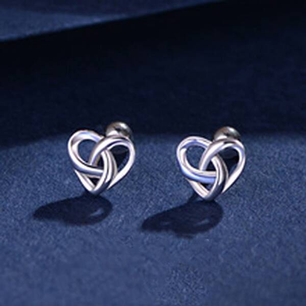 S999 Fine Silver Stud Earrings for Women