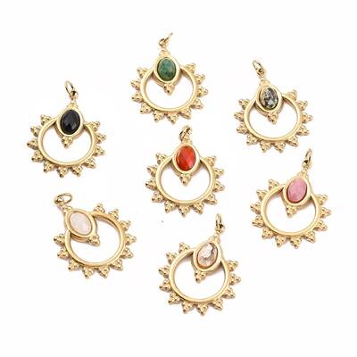 Natural Mixed Gemstone Pendants