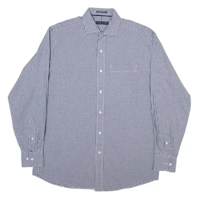 TOMMY HILFIGER Mens Shirt Blue Check Long Sleeve M