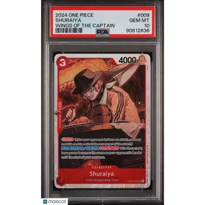 PSA 2024 One Piece CCG Shuraiya #009 Wings of the Captain 10 Graded Card