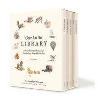 Our Little Library: A Foundational Language Vocabulary Board Book Set for Babies, Including Farm Animals, Forest Animals, Fru...