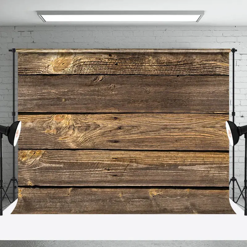 Brown Vintage Wood Grain Wall Backdrop For Photo - Aperturee