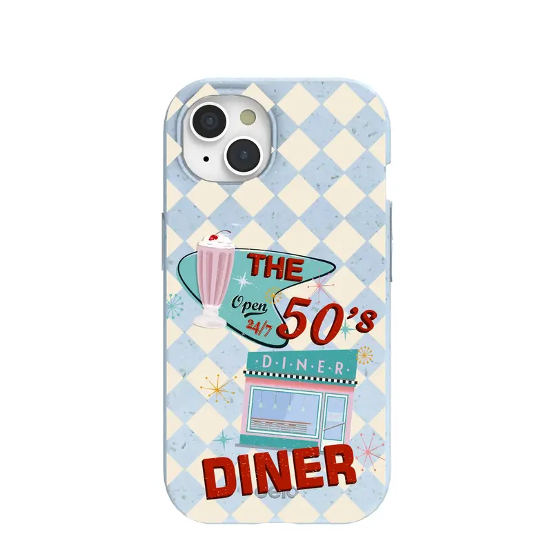 Powder Blue The 50s Diner iPhone 15 Case