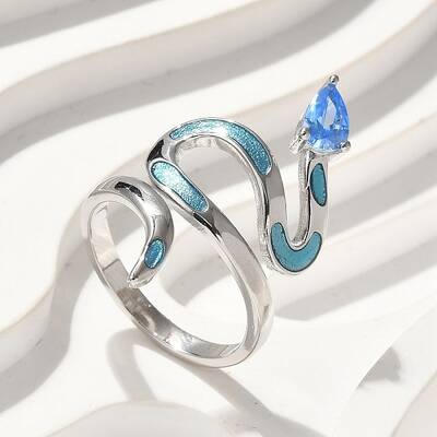 Brass Micro Pave Cubic Zirconia Finger Rings