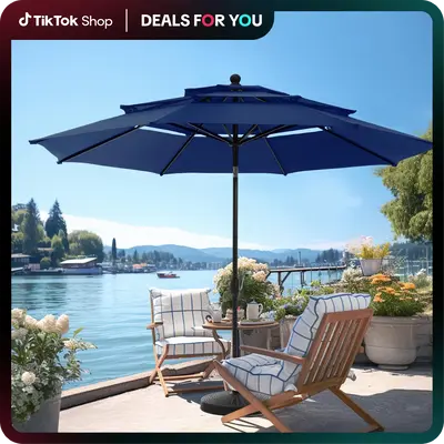 PHI VILLA 10 ft Outdoor Umbrella with 1.5\