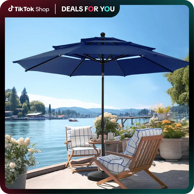 PHI VILLA 10 ft Outdoor Umbrella with 1.5\