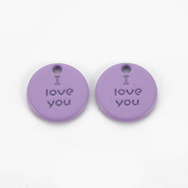 Spray Painted Alloy Charms for Valentine's Day
