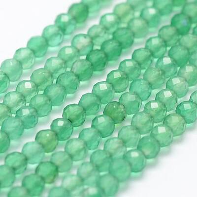 Natural Green Onyx Agate Beads Strands
