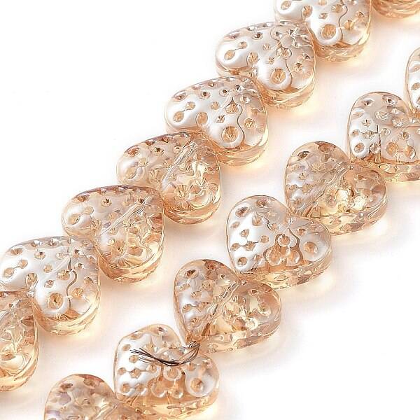 Electroplate Transparent Glass Beads Strands