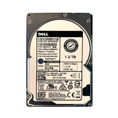 0KV02 Dell 1.2TB 12Gb/s SAS 10000 2.5-inch 128MB Hard Drive