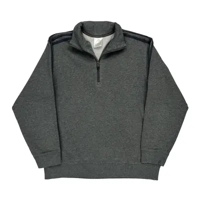 Adidas 1/4 Zip - Medium Grey Cotton Blend