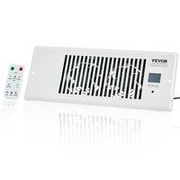 VEVOR Register Booster Fan, Quiet Vent Booster Fan Fits 4” x 12” Register Holes, with Remote Control and Thermostat Contr...