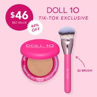 Peptide Bounce Balm Foundation with Brush Hydrating Compact Makeup