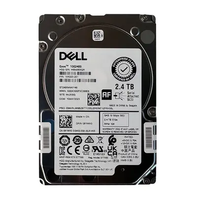08YWH3 Dell 2.4TB 12Gb/s SAS 10000 2.5-Inch Hard Drive