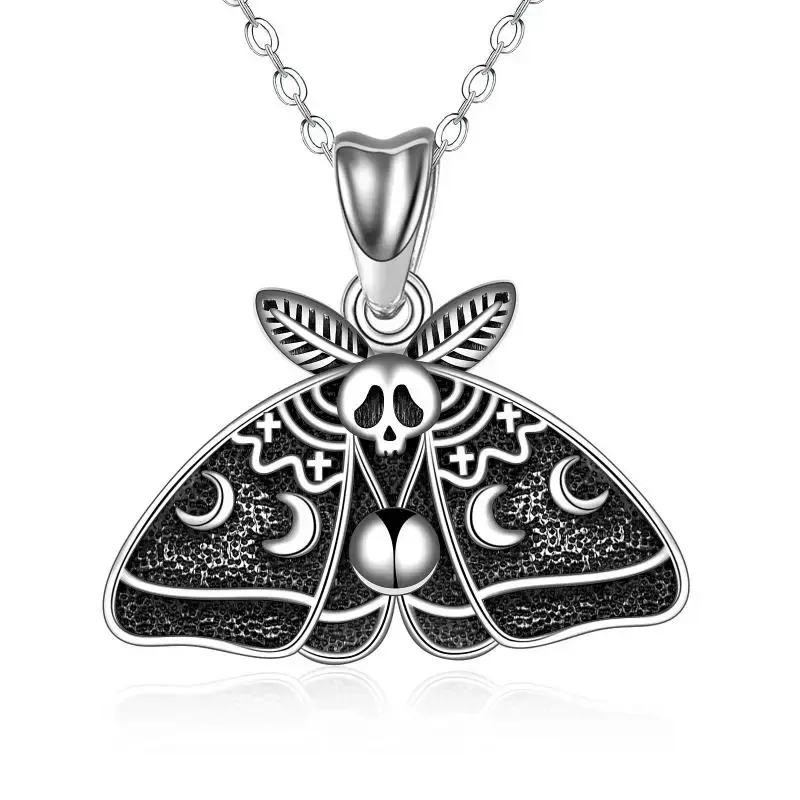 Sterling Silver Skull Pendant Necklace