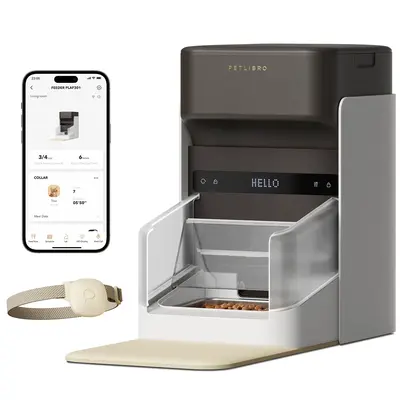 PETLIBRO RFID Automatic Cat Feeder,5G Wi-Fi pet feeder with 3L capacity, app control, and collar tag sensor for 1-10 programm...