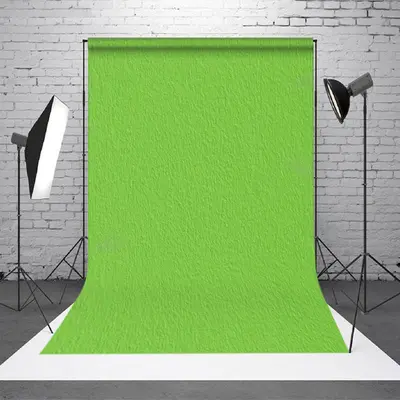 Bright Green Cement Paint Wall Fine Art Backdrop - Aperturee