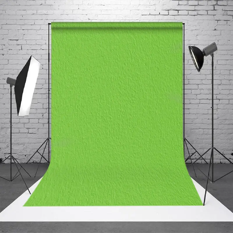 Bright Green Cement Paint Wall Fine Art Backdrop - Aperturee