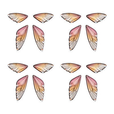 Transparent Resin Crystal AB Rhinestone Pendants Set