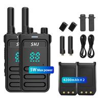 SHJ FRS Walkie Talkies H28Y Long Range Walkie Talkie for Adults with Earpiece Mic Rechargeable 2-Way Radios Handheld Two-Way ...