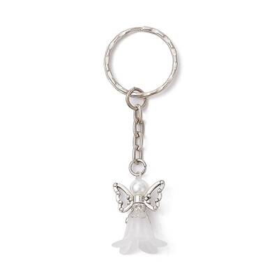 Angel Acrylic & Alloy Pendant Keychain