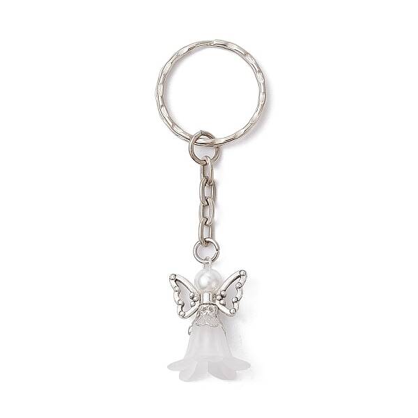 Angel Acrylic & Alloy Pendant Keychain