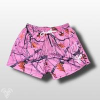 Goat Strength Unisex Goat Strength Shorts - 5 inch inseam - Pink Camo / Gym camouflage pink shorts - Zipper Pockets -Mesg