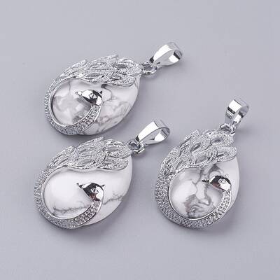 Natural Howlite Pendants