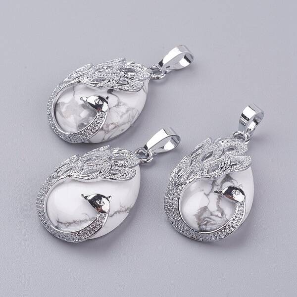 Natural Howlite Pendants
