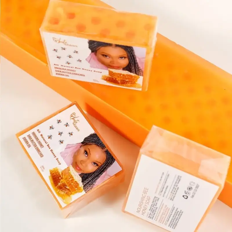 Brightening Honey Soap 3 pcs 5 oz - Dark Spot Remover, Body Care, Moisturizing, Acne, Antibacterial, Gentle Nourishing, Sensi...