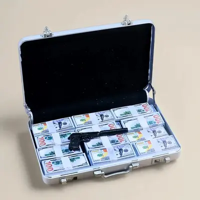 1:6 Scale Miniature Vintage Lockbox Set – Toy Accessories with Retro Printed Bills, Faux Gold Bars, and Antique Tokens for ...