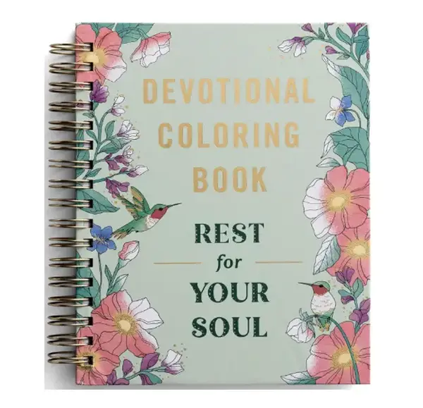 Rest For Your Soul: Devotional Coloring Book Spiral-bound easy coloring