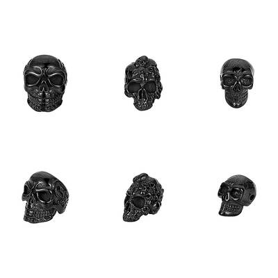 6Pcs 3 Styles 304 Stainless Steel Beads