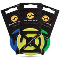Gravity Disc 3 Pack - Blue, Green, Yellow - Unique Patent-Pending Design, Pocket-Sized, Encourages Exercise & Outdoor Play, U...