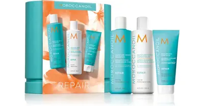 Moroccanoil Repair Kit Set for Damaged, Chemically Treated Hair 3 Pieces
