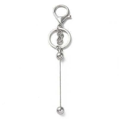 Alloy Bar Beadable Keychain for Jewelry Making DIY Crafts