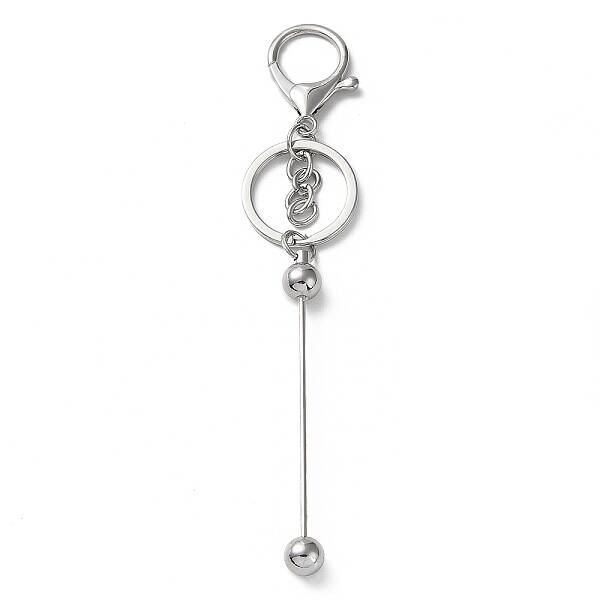 Alloy Bar Beadable Keychain for Jewelry Making DIY Crafts