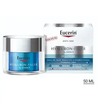 Eucerin Hyaluron-Filler + 3x Effect Soin de Nuit Booster d'Hydratation