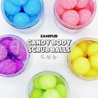 【Sahipub】Candy Scrub Balls Fresh Fruit Scented- Exfoliating, Body Care, Body Polish, Body Wash, Skin Repair, Cleansing- F...
