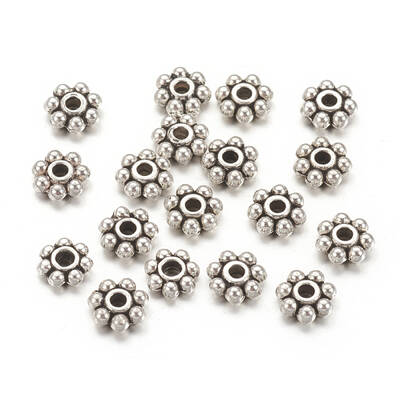 Tibetan Style Alloy Beads Daisy Spacer Beads