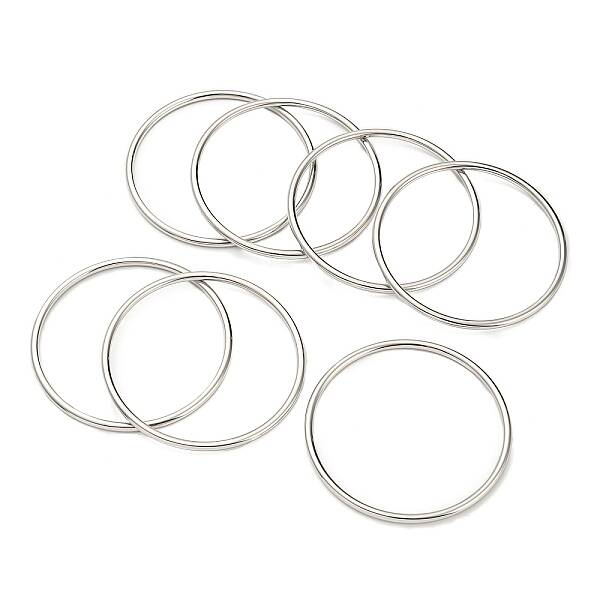 Non-Tarnish 7Pcs 304 Stainless Steel Polishing Plain Bangles Kit