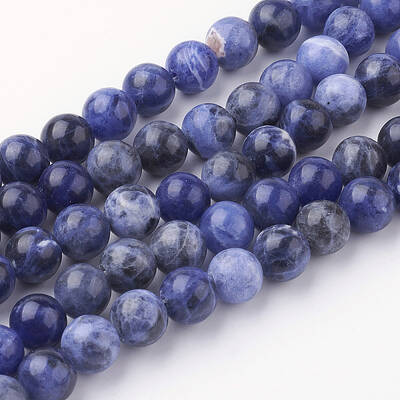 Natural Sodalite Bead Strands