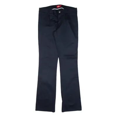 DICKIES Workwear Womens Trousers Blue Slim Bootcut W32 L32