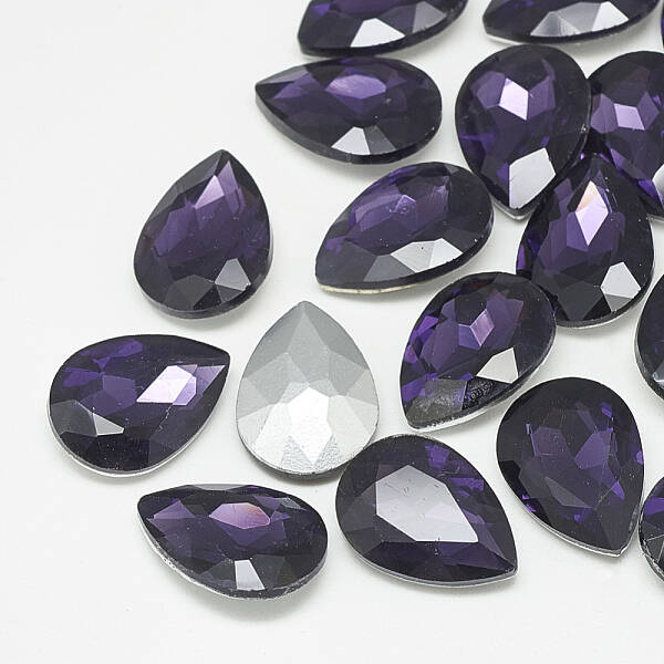 Pointed Back Glass Rhinestone Cabochons