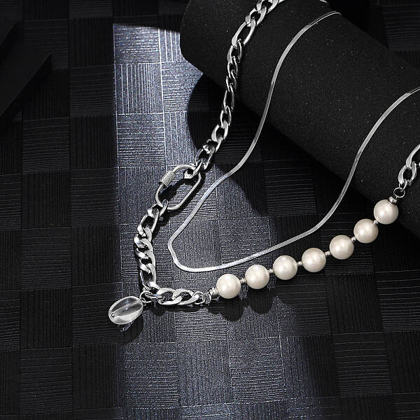 Barrel Bead Pendant Necklaces