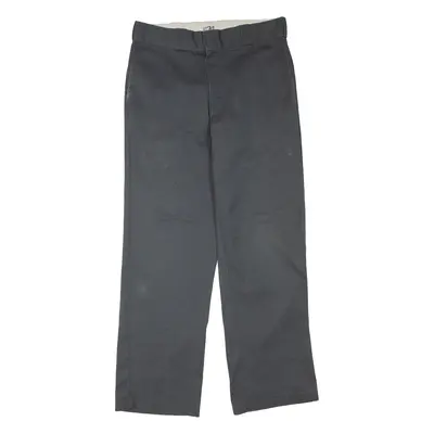 DICKIES Mens Trousers Grey Regular Straight W32 L30