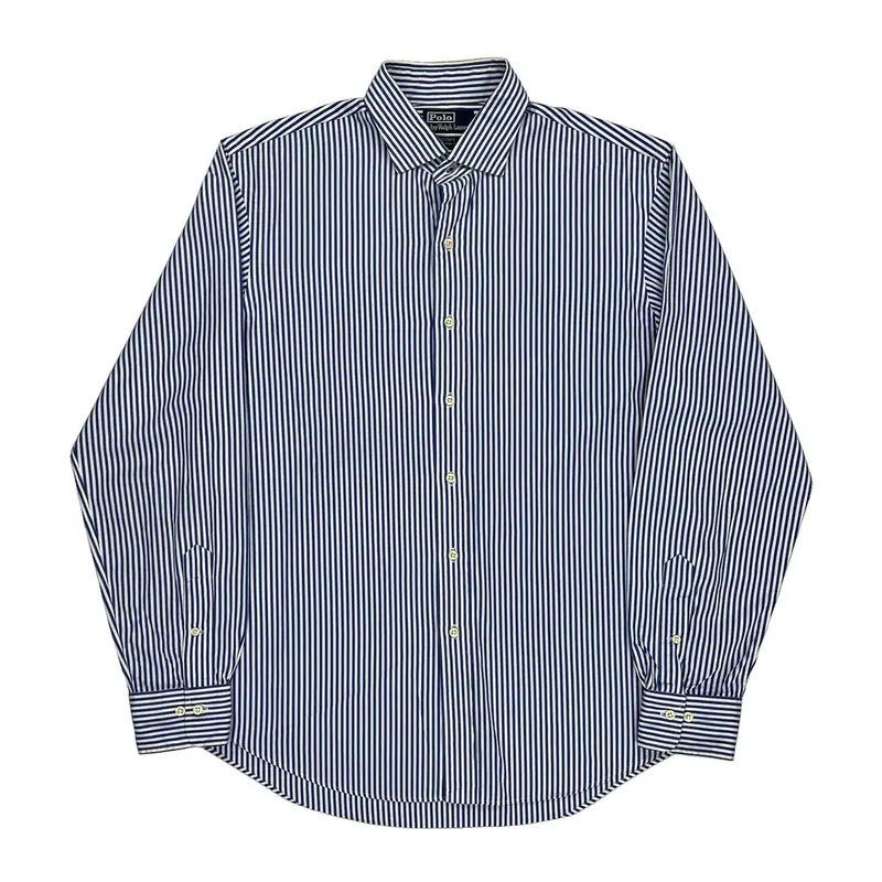 Polo By Ralph Lauren Striped Shirt - Large Blue Cotton