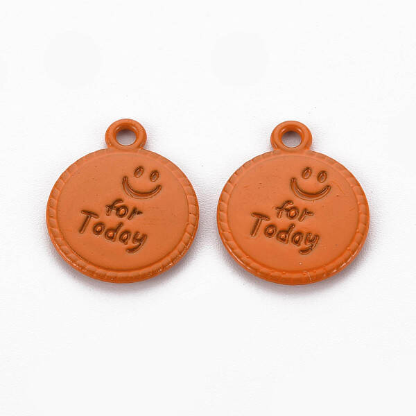 Spray Painted Alloy Pendants